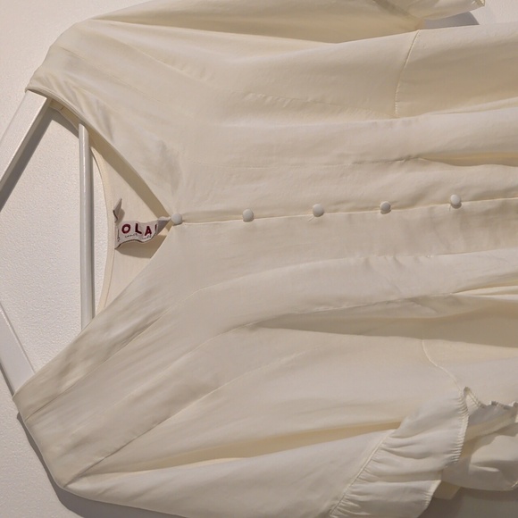 ANTHROPOLOGIE DOLAN mitzi pleated ruffle blouse - size large - Picture 5 of 10